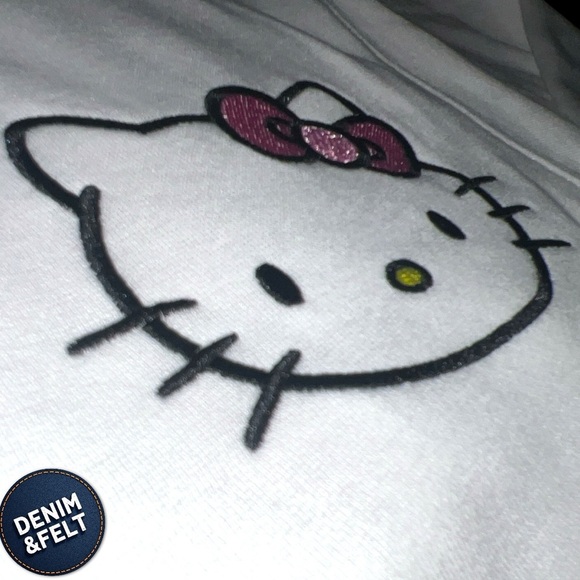 Hello Kitty Womens 50th Anniversary Embroidered Graphic Sweatshirt/Pullover| NEW - Picture 7 of 14